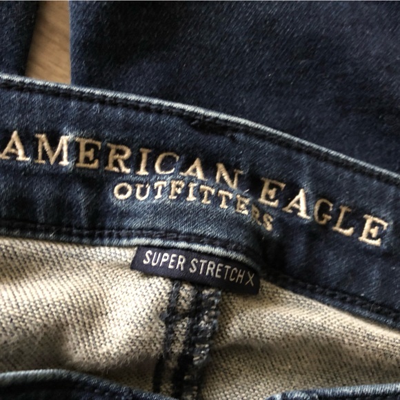 American Eagle Super Stretch Dark Blue Jeans 4 - Picture 2 of 4